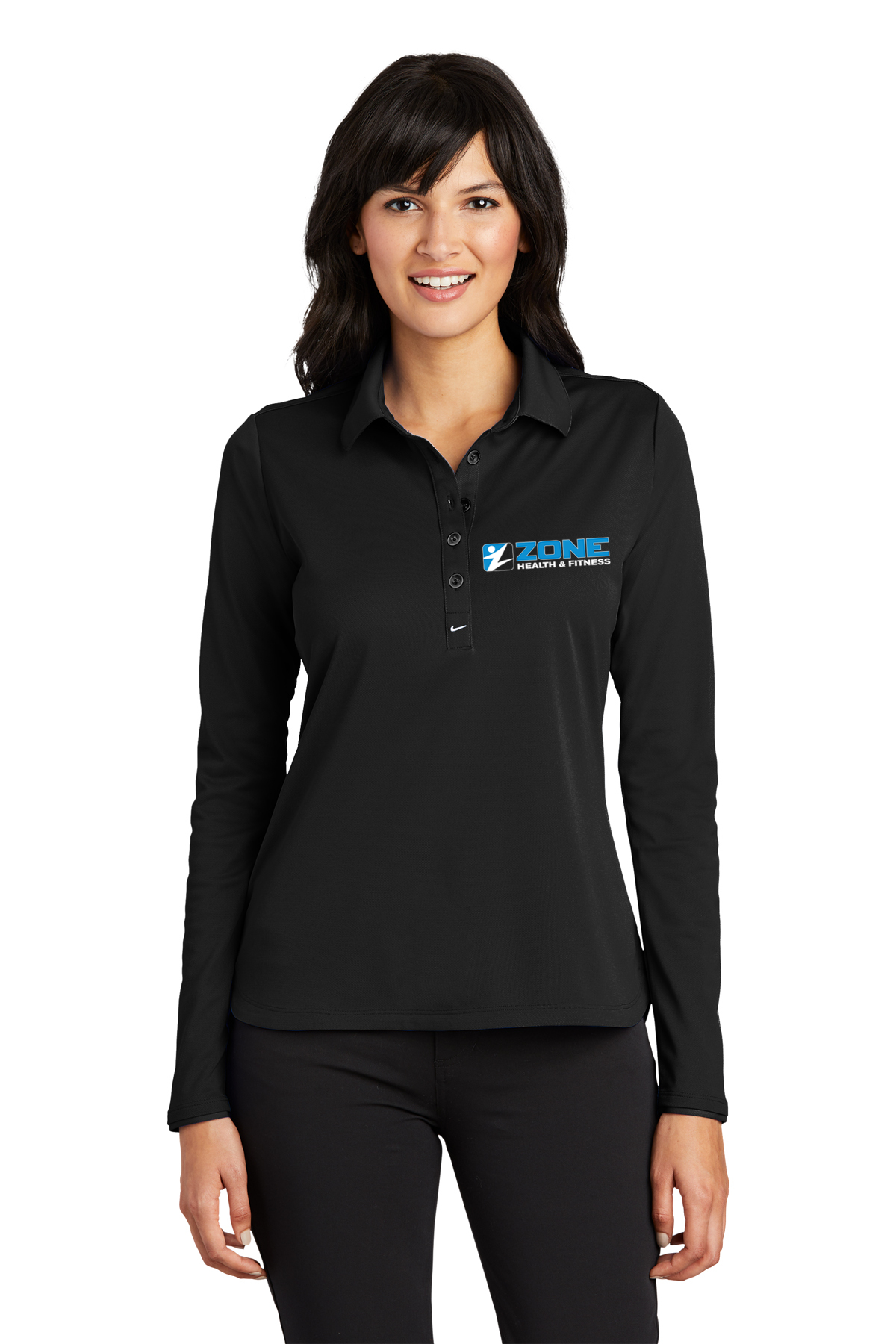 Staff Ladies Nike Long Sleeve Dri-FIT Stretch Tech Polo